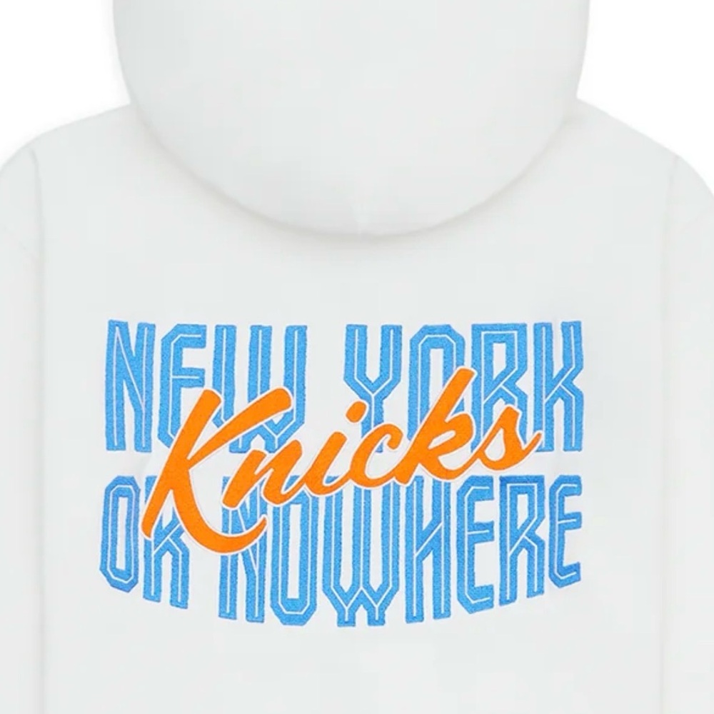NYON X Knicks Crisscross Off White Zip Hoodie